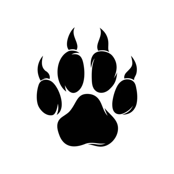 Köpek pençesi izi ikonu. vektör illüstrasyonu