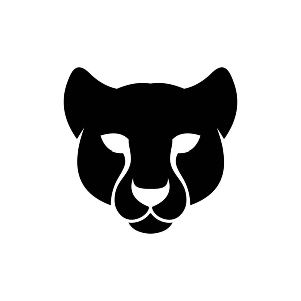 Cheetah Hoofd Pictogram Vector Illustratie Ontwerp — Stockvector