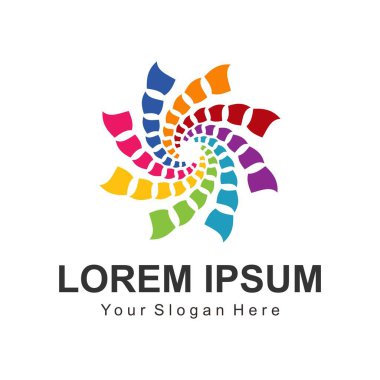 soyut logo tasarım şablonu. Simge vektör çizim