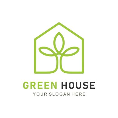 yeşil yaprak logo tasarımı kavramı