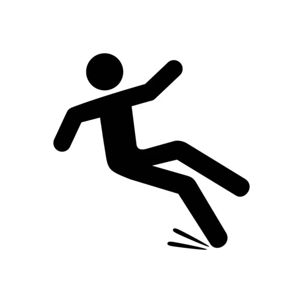 Icono Hombre Caído Elemento Simple Caminar Ilustración Vector — Archivo Imágenes Vectoriales
