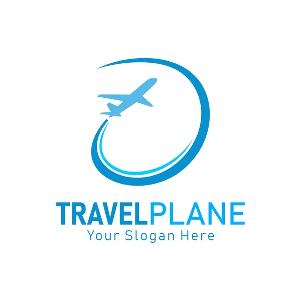 Modelo Logotipo Avião Design Ilustração Vetorial —  Vetores de Stock
