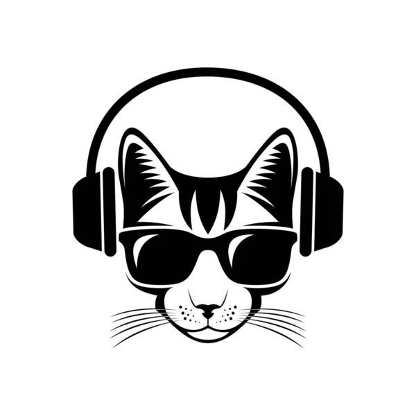Cat Sunglasses Vector Illustration — Vetor de Stock