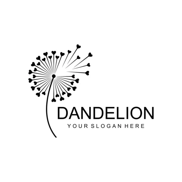 Dandelion Logo Vector Ilustración — Vector de stock