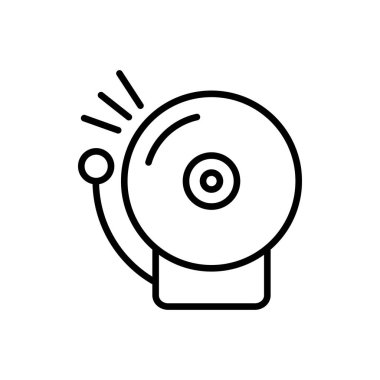 Yangın söndürme ikonu vektörü. İnce çizgi işareti. İzole edilmiş kontür sembolü gösterimi