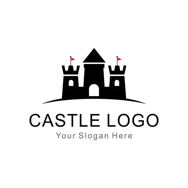 Modelo Vetor Design Logotipo Castelo —  Vetores de Stock