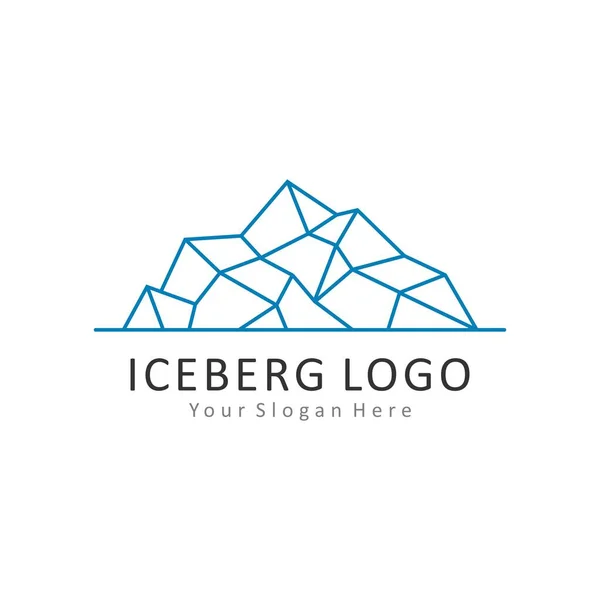 Modelo Vetor Design Logotipo Ice Berg — Vetor de Stock