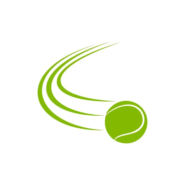 テニスボールロゴテンプレートベクトルアイコンイラストデザイン — ストックベクタ