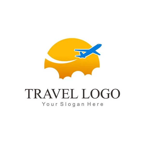 Дизайн Логотипу Літака Векторний Шаблон — стоковий вектор