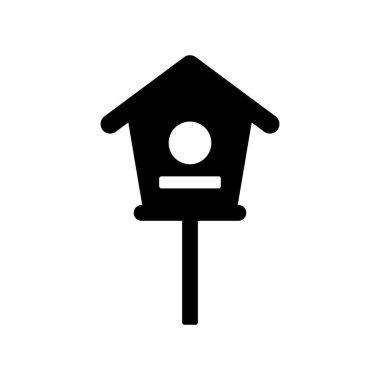 kuş evi simgesi vektör illüstrasyonu