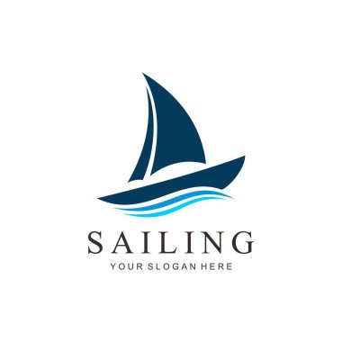 yelken vektör logo şablonu