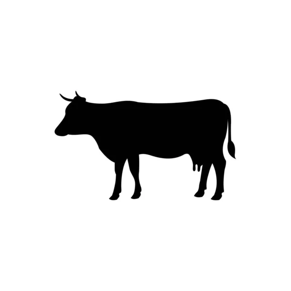 奶牛轮廓图标矢量图解设计 — 图库矢量图片