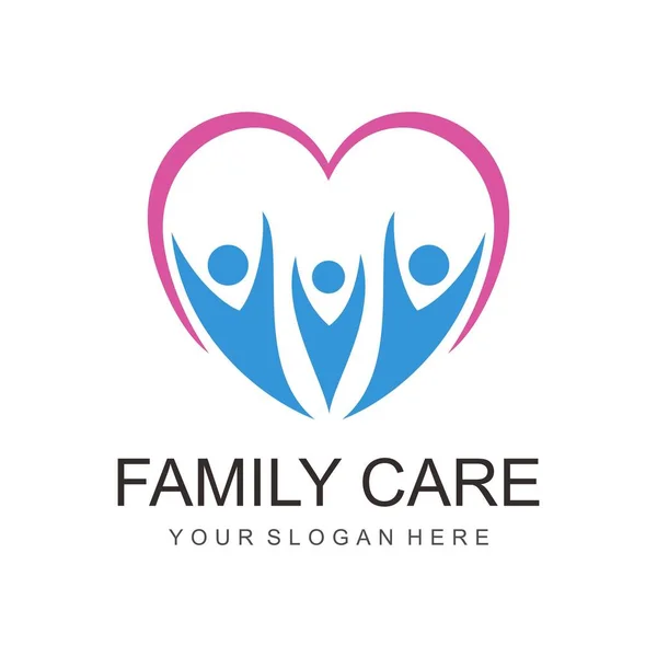 Comunidad Amor Adopción Salud Vida Resumen Círculo Logotipo Plantilla — Archivo Imágenes Vectoriales