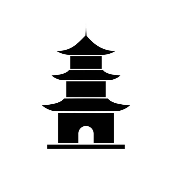 Pagoda Simgesinin Vektör Illüstrasyonu — Stok Vektör