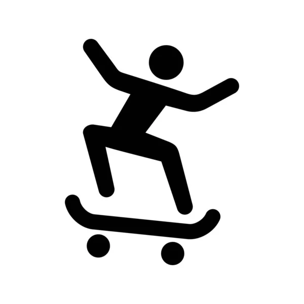 Skateboard Icône Vectorielle Icône Vectorielle Illustration — Image vectorielle