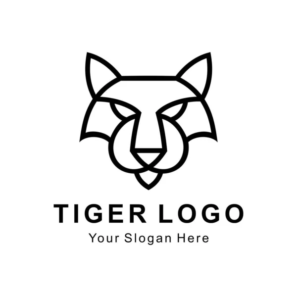 Modelo Vetor Design Logotipo Lobo —  Vetores de Stock
