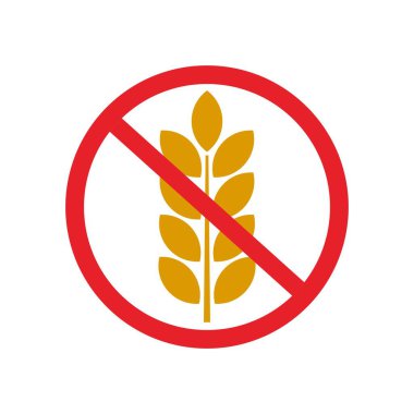 Glütensiz tabela. vektör illüstrasyonu.