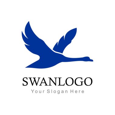 swan logo design vector template