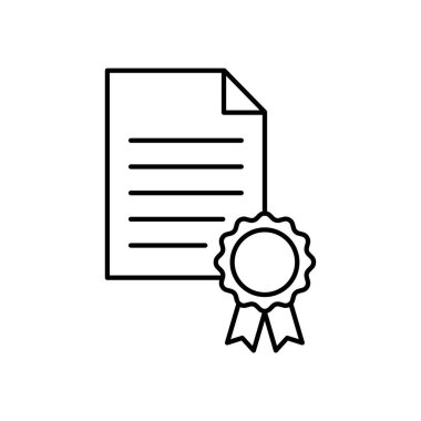 Sertifika ikonu vektör illüstrasyonu