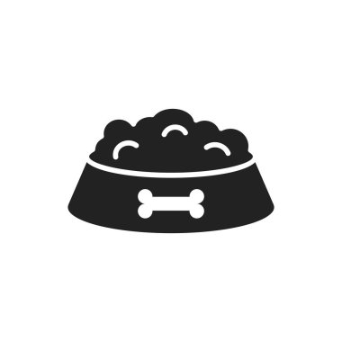 Köpek maması ikonu vektör illüstrasyonu