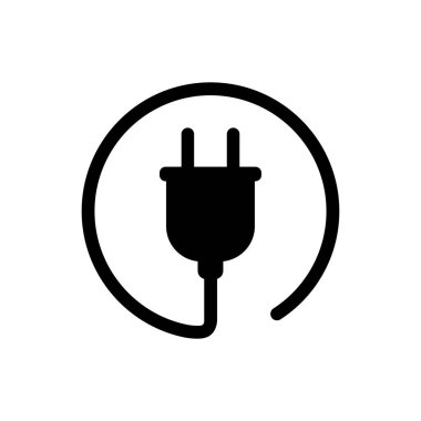 plug vector glyph icon clipart