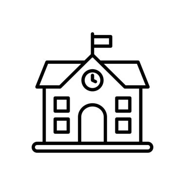 ev vektörü ince çizgi simgesi