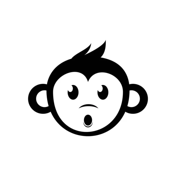 Monkey Face Icon Vector Illustration — Stock Vector