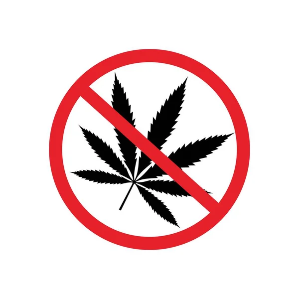 Marijuana Leaf Icon Flat Illustration Cannabis Vector Logo Symbol — Stock Vector