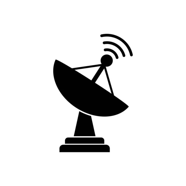 Значок Спутниковой Тарелки Плоская Иллюстрация Иконок Вектора Антенны Сети — стоковый вектор
