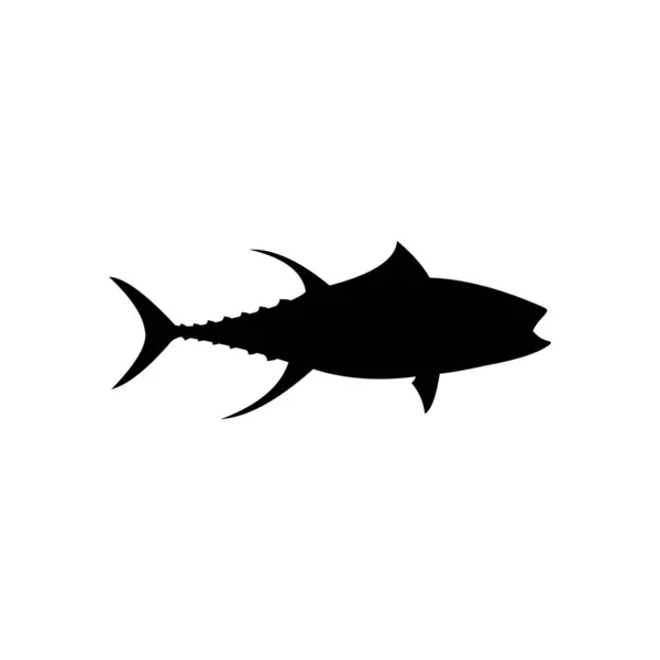 Ícone Peixe Ilustração Plana Ícones Vetoriais Tubarão Para Web — Vetor de Stock