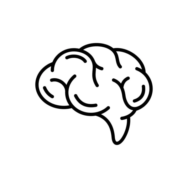 Illustrazione Del Vettore Icona Del Cervello — Vettoriale Stock