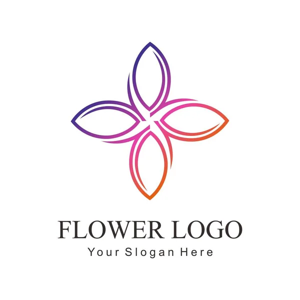Wzór Wektora Logo Kwiatów — Wektor stockowy