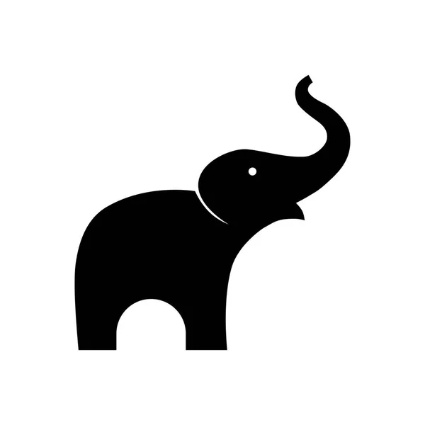 Elefante Icona Vettoriale Illustrazione — Vettoriale Stock