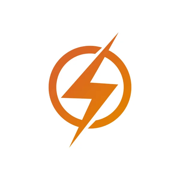 Şimşek Yıldırımı Logosu Vektör Simgesi Çizimi Tasarımı — Stok Vektör