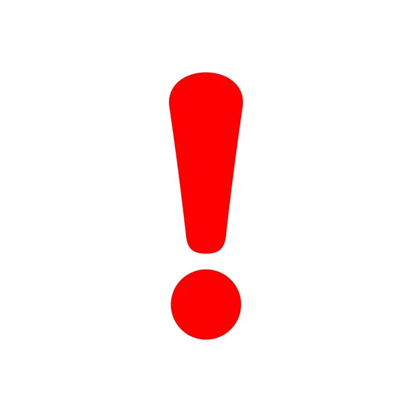 Ausrufezeichen Flache Abbildung Roter Warnsymbol Vektorsymbole Für Das Web — Stockvektor