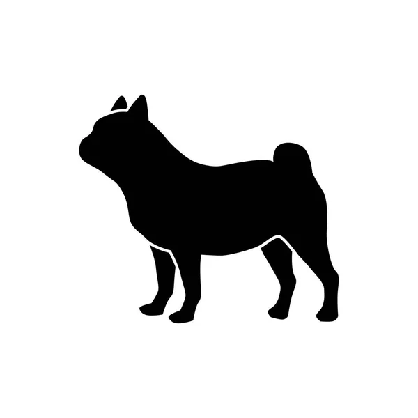 Icona Del Cane Illustrazione Piatta Icone Vettoriali Gatto Isolato Sfondo — Vettoriale Stock