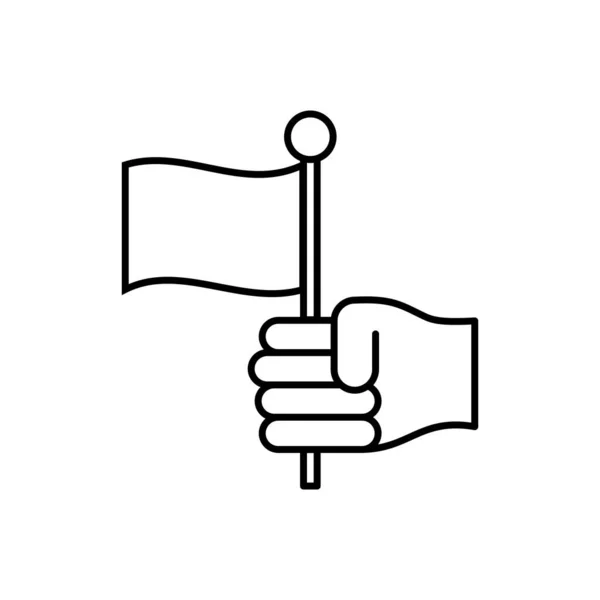 Χέρι Κρατώντας Μια Σημαία Των Ηνωμένων Πολιτειών Της Αμερικής Εικονογράφηση — Διανυσματικό Αρχείο