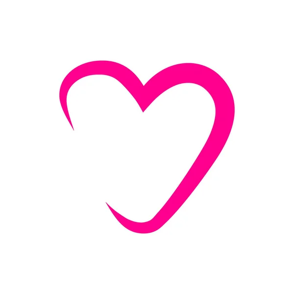 Amor Corazón Logo Vector Icono Ilustración Diseño Plantilla — Archivo Imágenes Vectoriales