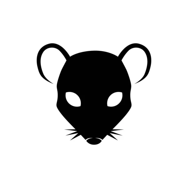 Tête Rat Icône Vectoriel Illustration Design — Image vectorielle