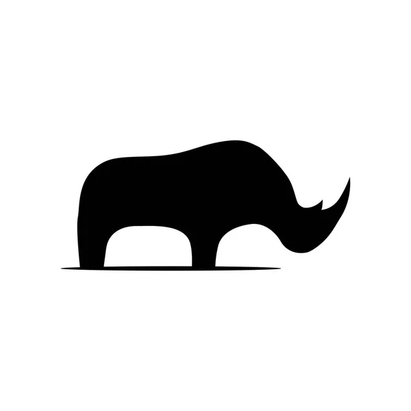 Noshörning Ikon Vektor Illustration Design — Stock vektor