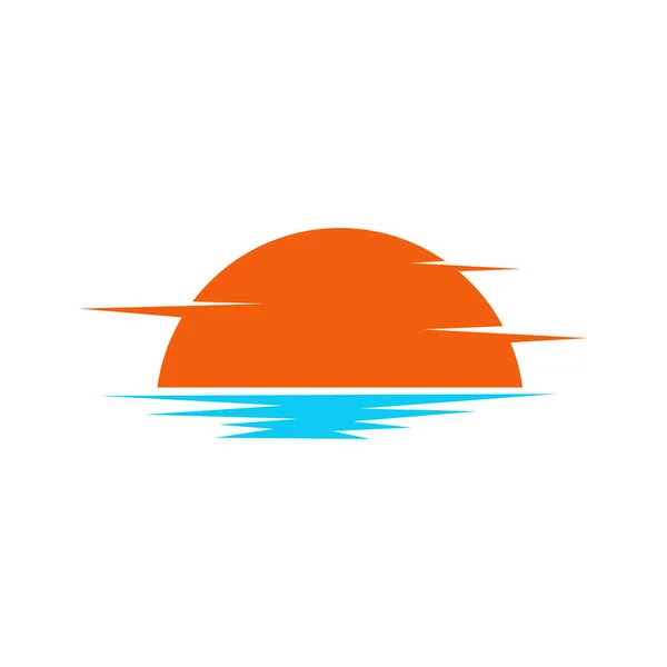 Sun Logo Template Vector Icon Illustration Design — Stock Vector