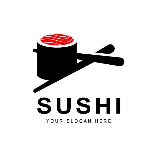 Sushi Logo Template Vector Illustration Design — Stok Vektör