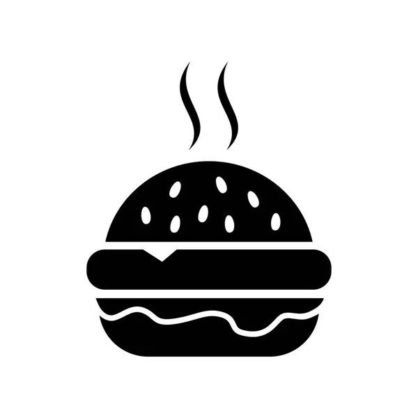 Burger Icono Vector Ilustración — Archivo Imágenes Vectoriales
