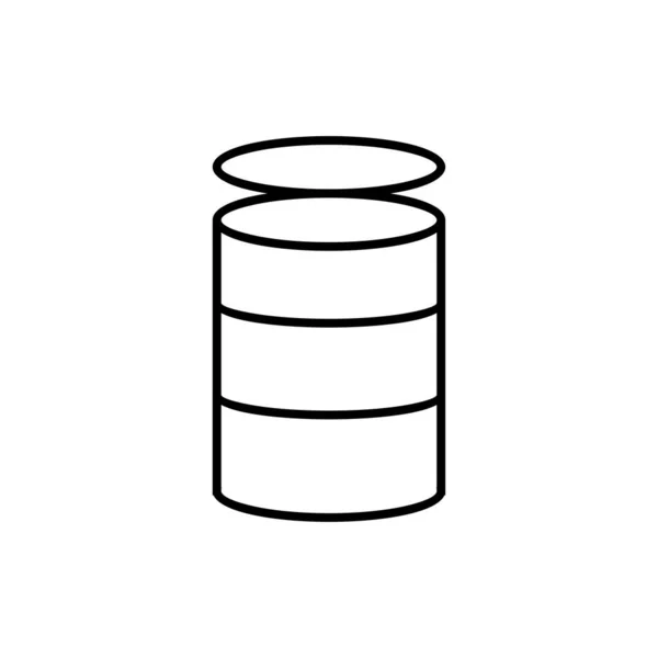 Vektor Ikon Cínu Tenká Čára Izolovaný Symbol Obrysu Ilustrace — Stockový vektor