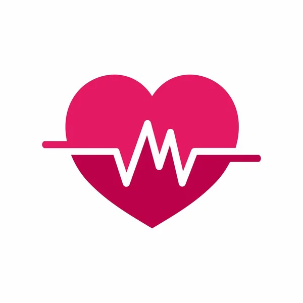 Návrh Vektorové Ilustrace Pulsní Ikony Srdce — Stockový vektor