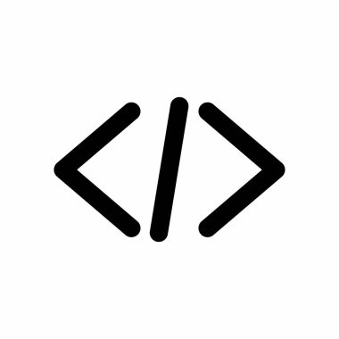 Kod kodlama simgesi. Basit resimleme 