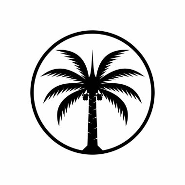 Palmiye ağacı siluet simgesi 