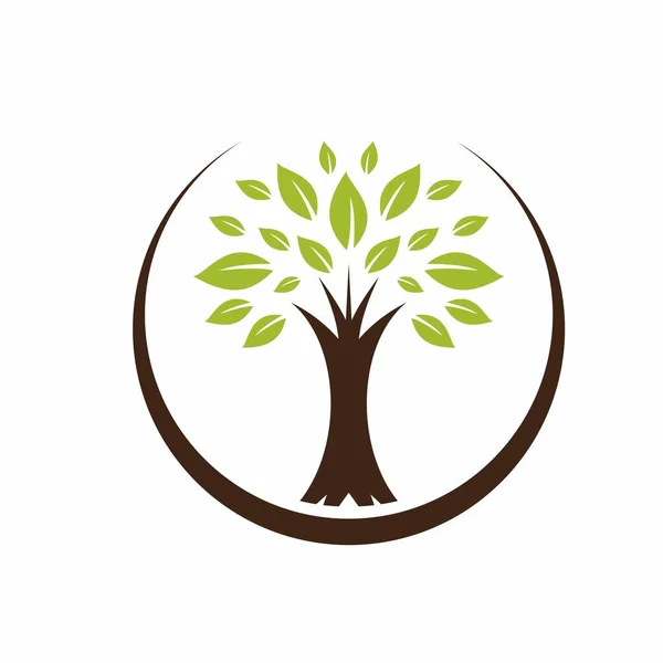 Ağaç Logosu Şablon Vektör Simgesi — Stok Vektör