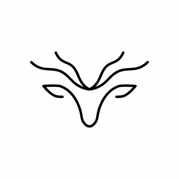 Cher Modèle Logo Tête Icône Vectorielle — Image vectorielle