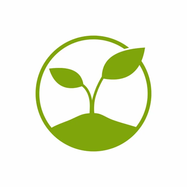 Verde Eco Folhas Natureza Logotipo Modelo Vetor — Vetor de Stock